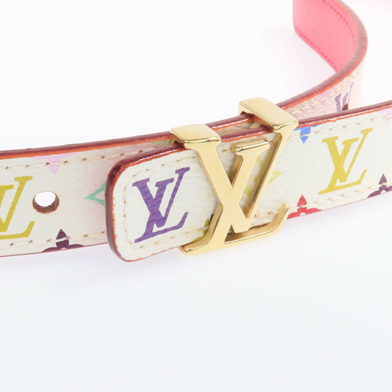 LOUIS VUITTON Monogram Multicolore Belt金扣皮帶-4