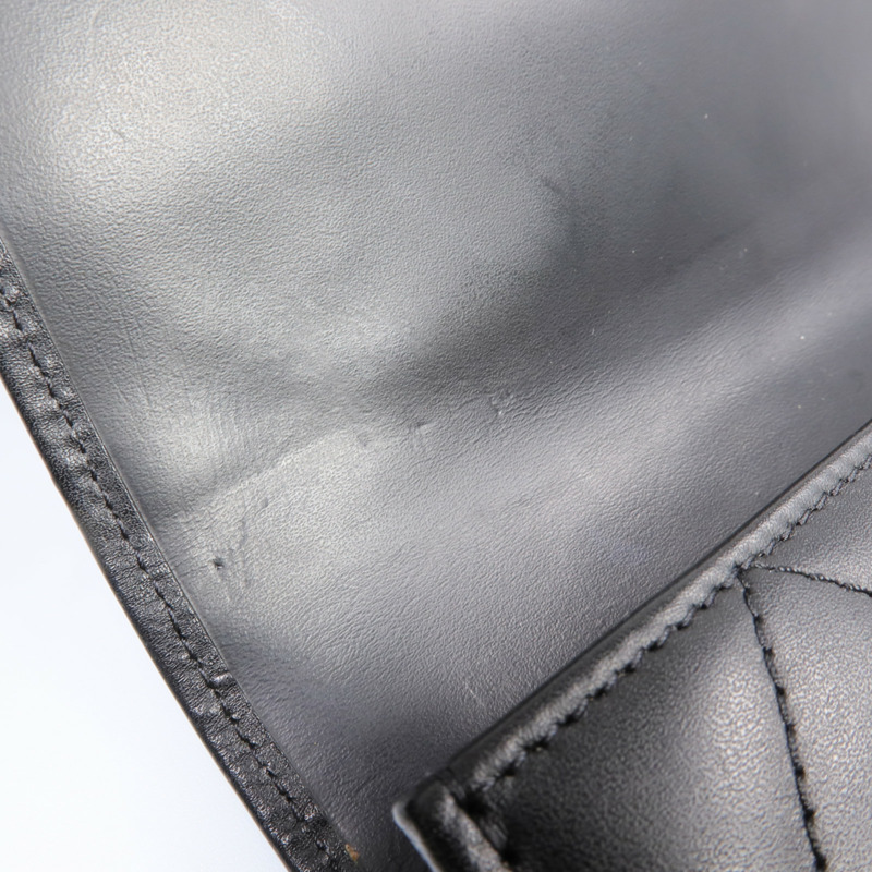 CHANEL 牛皮皮革Cambon Long Wallet銀扣長錢包-14