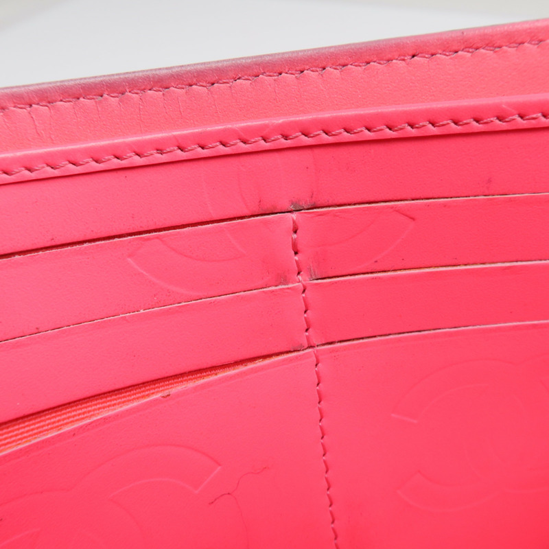 CHANEL 牛皮皮革Cambon Long Wallet銀扣長錢包-22