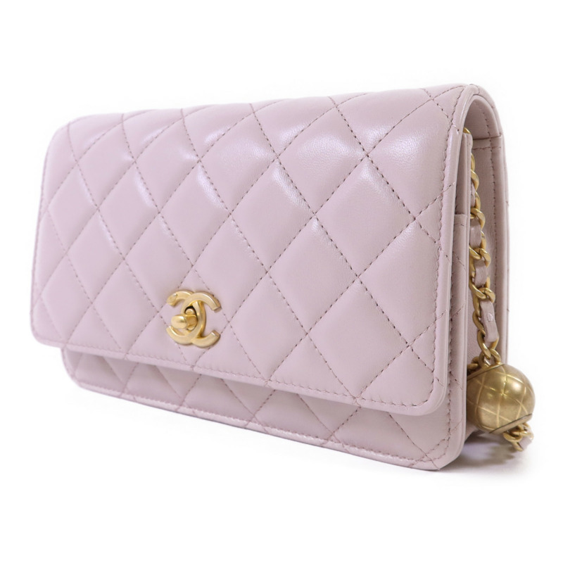 CHANEL 羊皮皮革WOC Wallet On Chain金扣鏈帶肩背袋-2