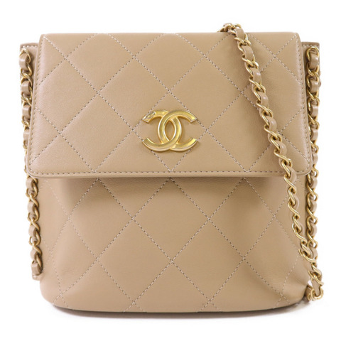 CHANEL 牛皮皮革Chain Shoulder Bag金扣鏈帶肩背袋