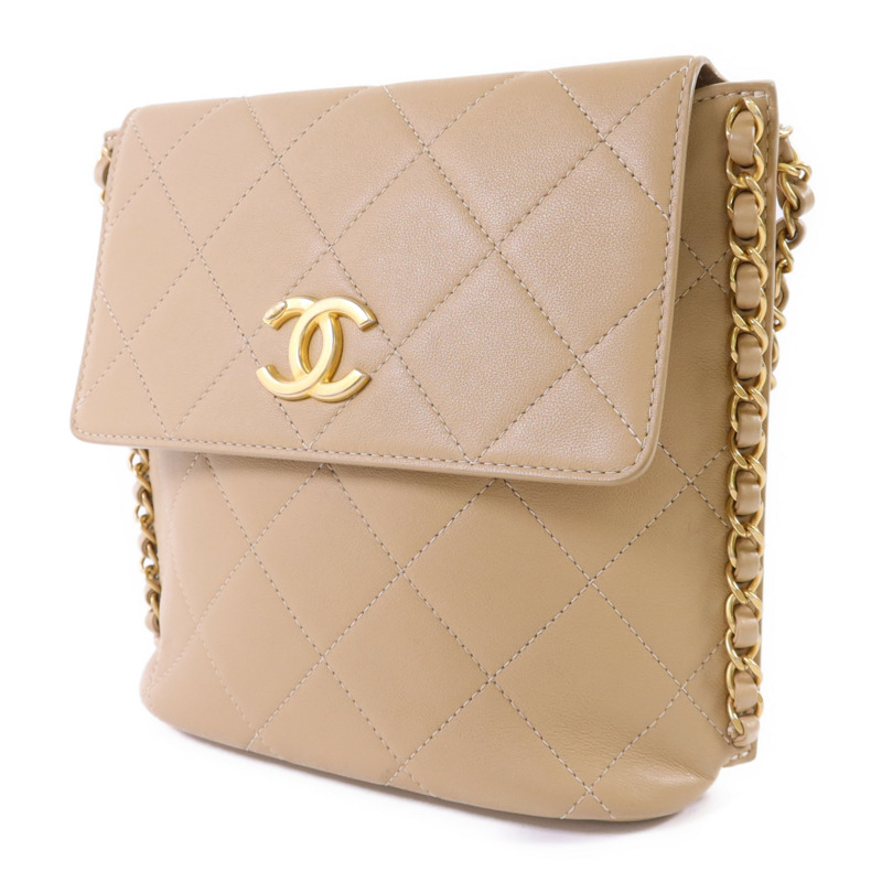 CHANEL 牛皮皮革Chain Shoulder Bag金扣鏈帶肩背袋-2