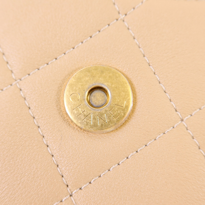 CHANEL 牛皮皮革Chain Shoulder Bag金扣鏈帶肩背袋-11