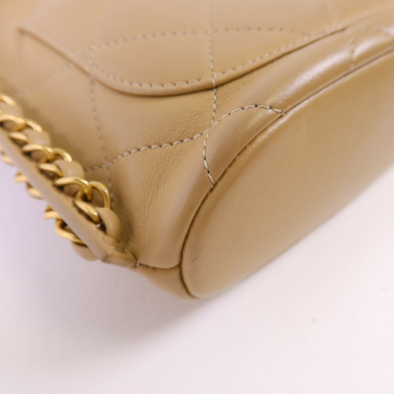 CHANEL 牛皮皮革Chain Shoulder Bag金扣鏈帶肩背袋-16