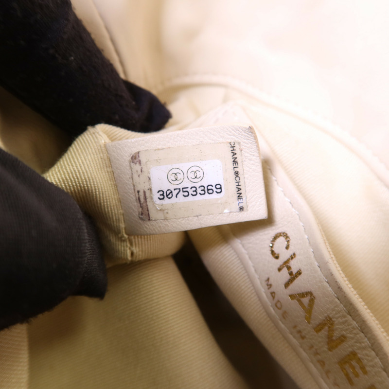 CHANEL 羊皮皮革Drawstring Bag金扣鏈帶肩背袋-6