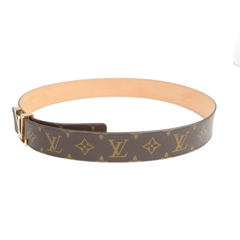 LOUIS VUITTON Monogram Belt金扣皮帶-1