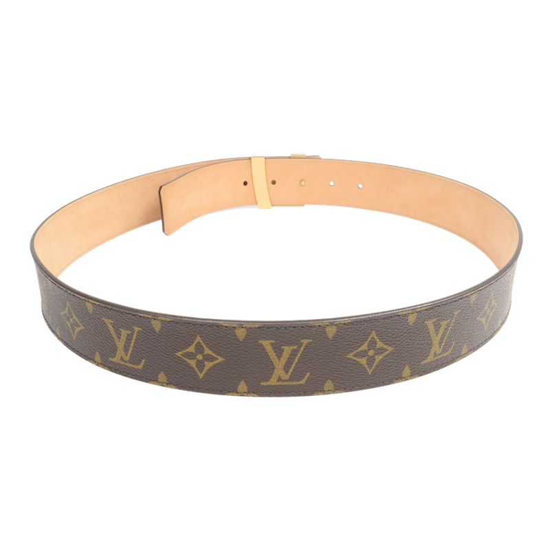 LOUIS VUITTON Monogram Belt金扣皮帶-2
