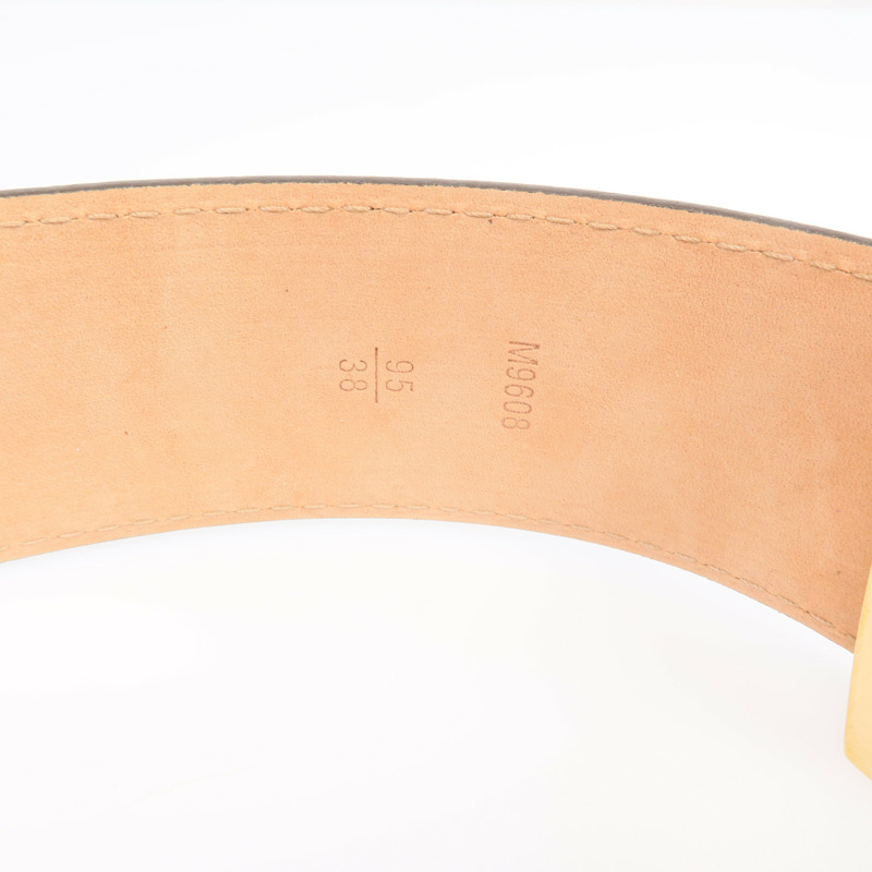LOUIS VUITTON Monogram Belt金扣皮帶-7