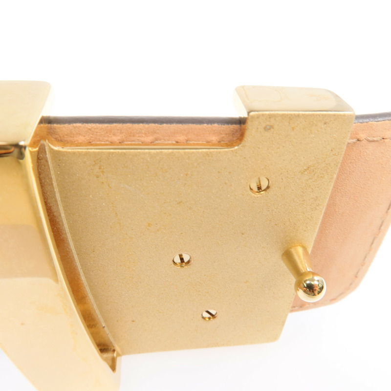LOUIS VUITTON Monogram Belt金扣皮帶-9