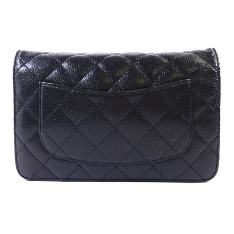 CHANEL 牛皮皮革WOC Wallet On Chain金扣鏈帶肩背袋-1