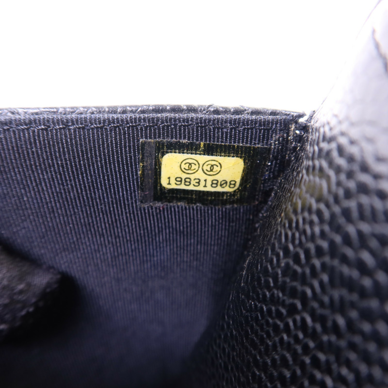 CHANEL 牛皮皮革WOC Wallet On Chain金扣鏈帶肩背袋-7