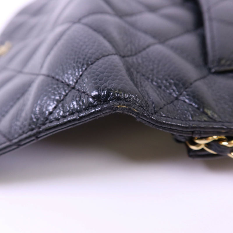 CHANEL 牛皮皮革WOC Wallet On Chain金扣鏈帶肩背袋-16