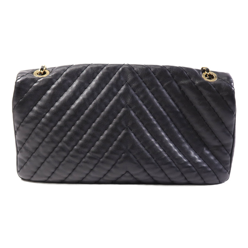 CHANEL 牛皮皮革Chain Shoulder Bag金扣鏈帶肩背袋-1