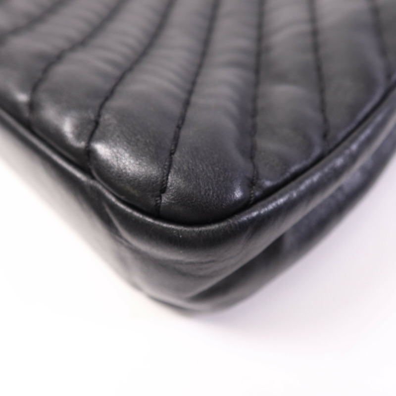 CHANEL 牛皮皮革Chain Shoulder Bag金扣鏈帶肩背袋-12