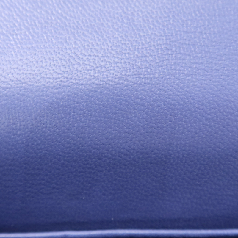 HERMES Chevre皮革Verrou Mini銀扣鏈帶肩背袋Bleu Brighton-14