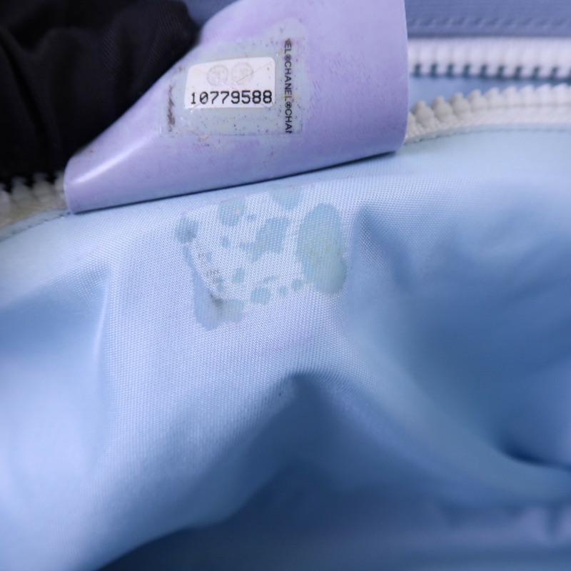 CHANEL 帆布Surf Line Tote Bag銀扣手挽袋-18