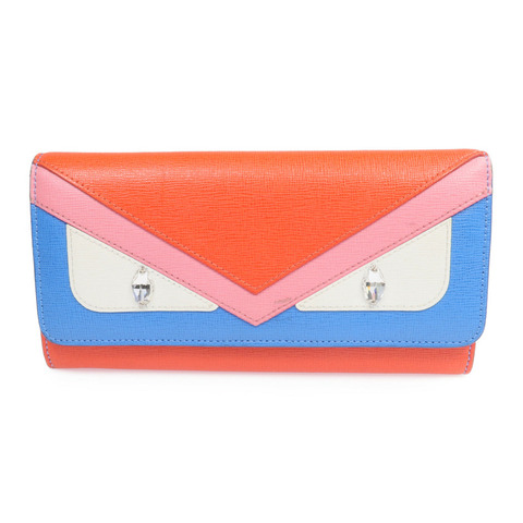 FENDI 牛皮皮革Long Wallet銀扣長錢包