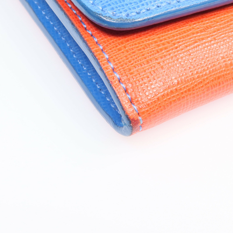 FENDI 牛皮皮革Long Wallet銀扣長錢包-7