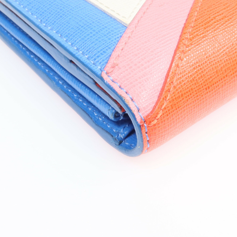 FENDI 牛皮皮革Long Wallet銀扣長錢包-8