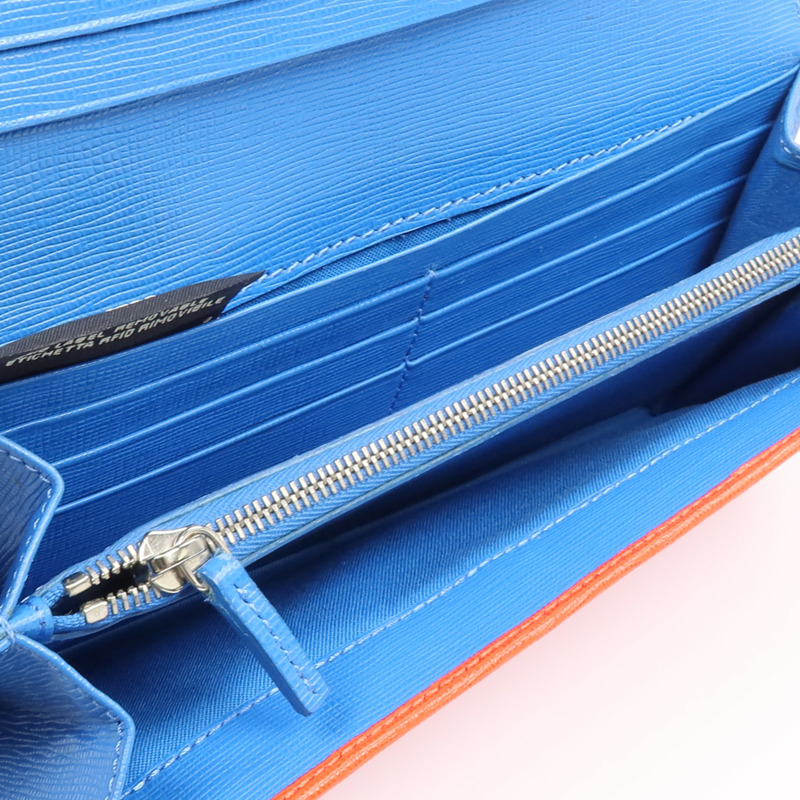 FENDI 牛皮皮革Long Wallet銀扣長錢包-12