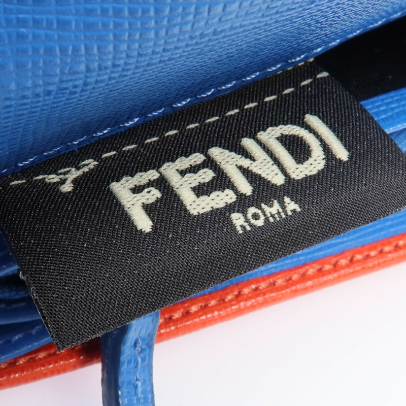 FENDI 牛皮皮革Long Wallet銀扣長錢包-15