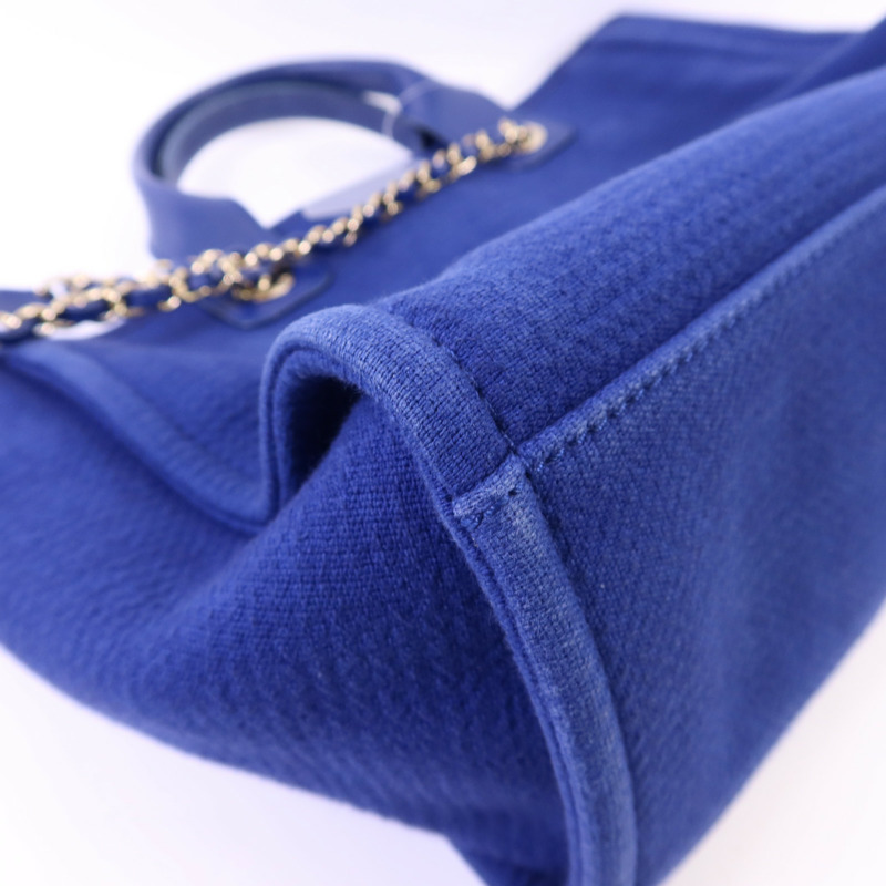 CHANEL 帆布Deauville Tote with Pouch金扣手挽肩背兩用袋-13