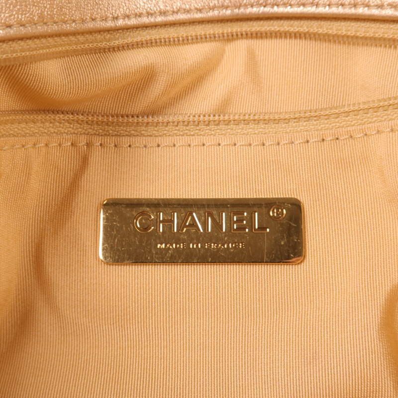 CHANEL 羊皮皮革19 Large鏈帶手挽肩背兩用袋-5