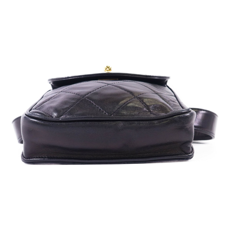 CHANEL 羊皮皮革Waist Bag金扣腰包-3