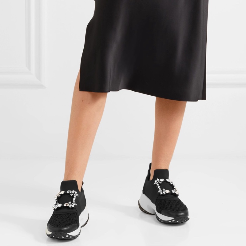 Roger Vivier 女士 Viv Run鑽扣鑲嵌休閒運動鞋40碼跟高: 7.5cm-4