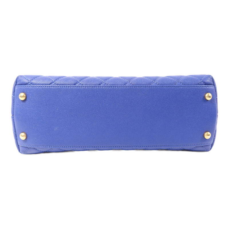 CHANEL 牛皮皮革CoCo Handle金扣鏈帶肩背袋-3