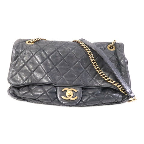 CHANEL 牛皮皮革Chain Shoulder Bag金扣鏈帶肩背袋