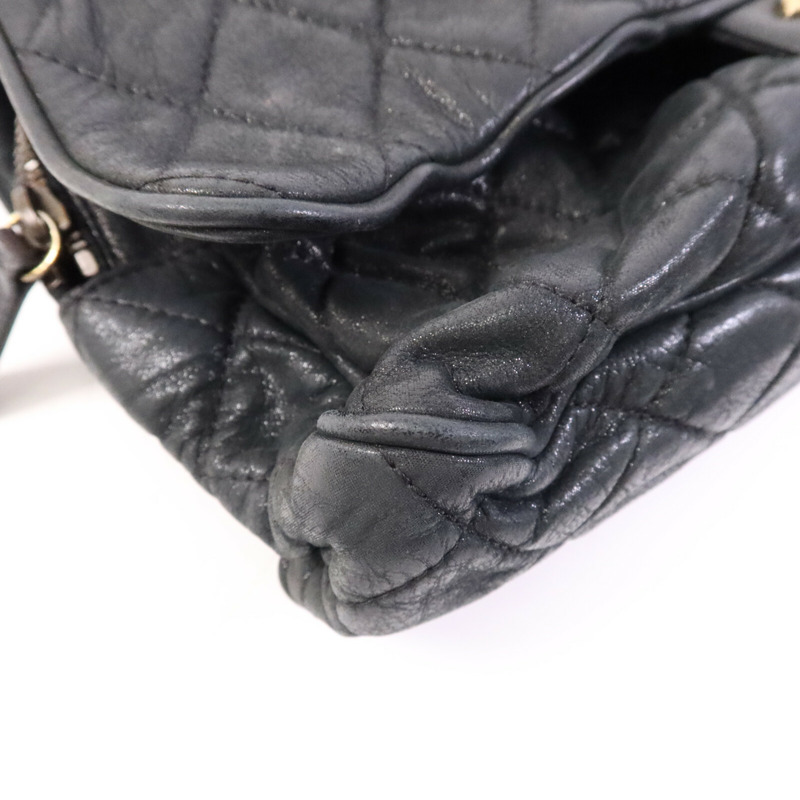 CHANEL 牛皮皮革Chain Shoulder Bag金扣鏈帶肩背袋-11