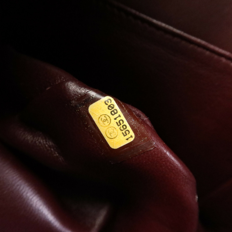 CHANEL 羊皮皮革Large Classic銀扣鏈帶肩背袋-7