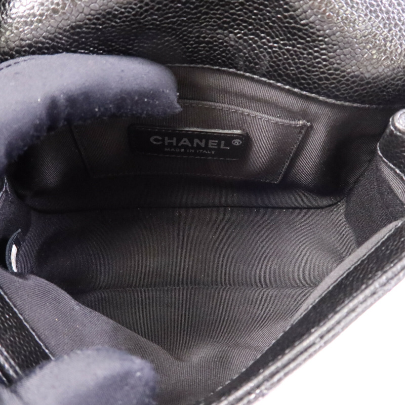 CHANEL 牛皮皮革Mini Classic 17鏈帶肩背袋-4