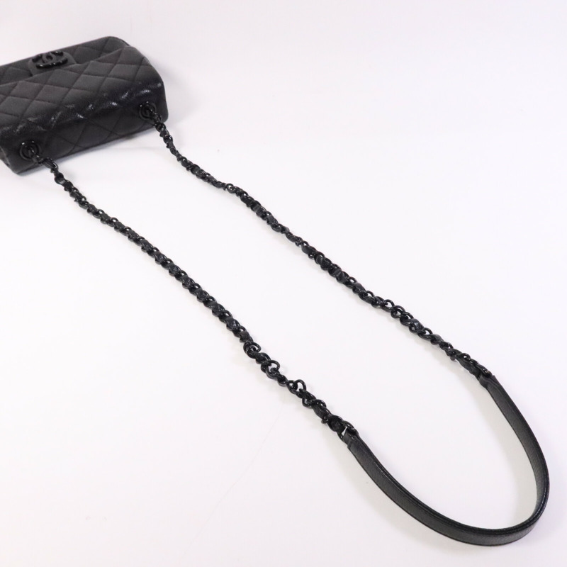 CHANEL 牛皮皮革Mini Classic 17鏈帶肩背袋-8