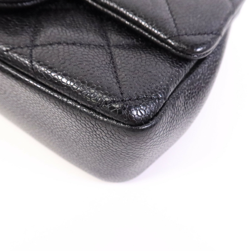 CHANEL 牛皮皮革Mini Classic 17鏈帶肩背袋-10