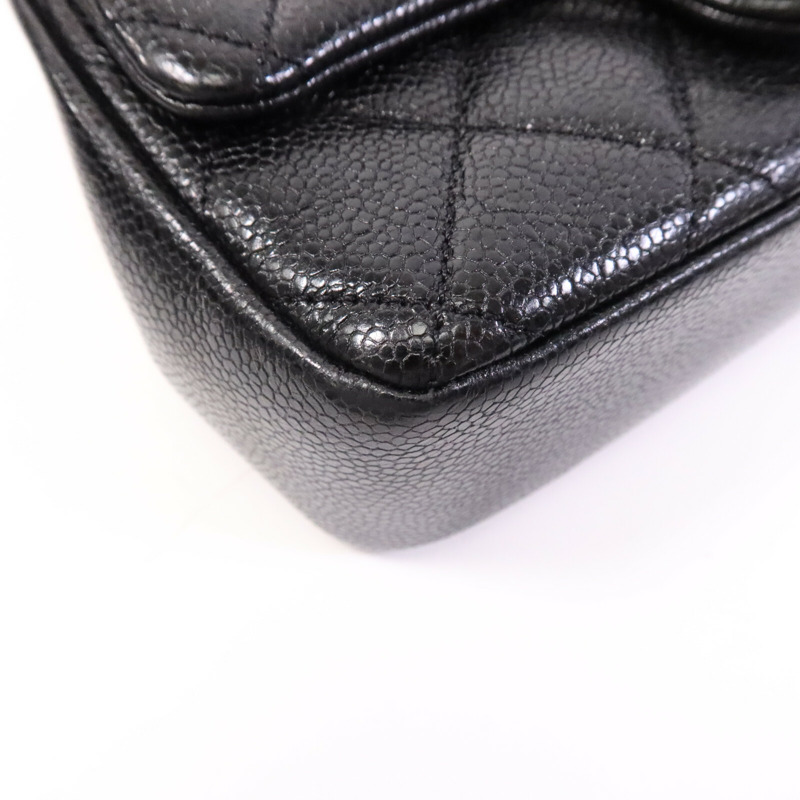 CHANEL 牛皮皮革Mini Classic 17鏈帶肩背袋-11