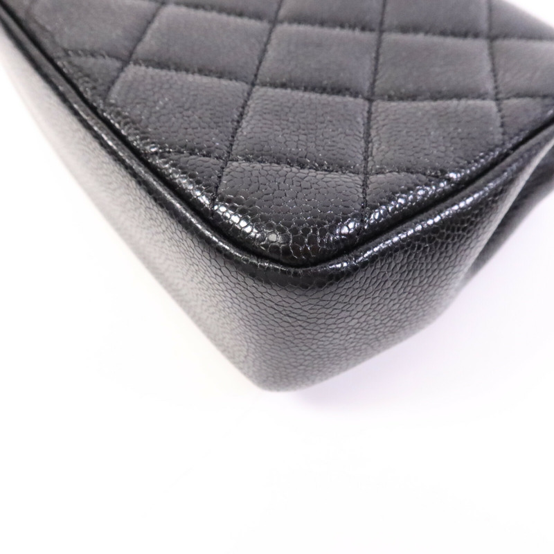 CHANEL 牛皮皮革Mini Classic 17鏈帶肩背袋-12