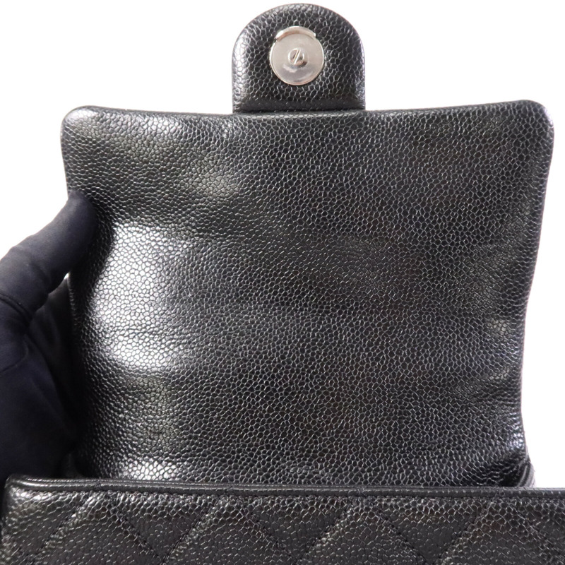 CHANEL 牛皮皮革Mini Classic 17鏈帶肩背袋-15