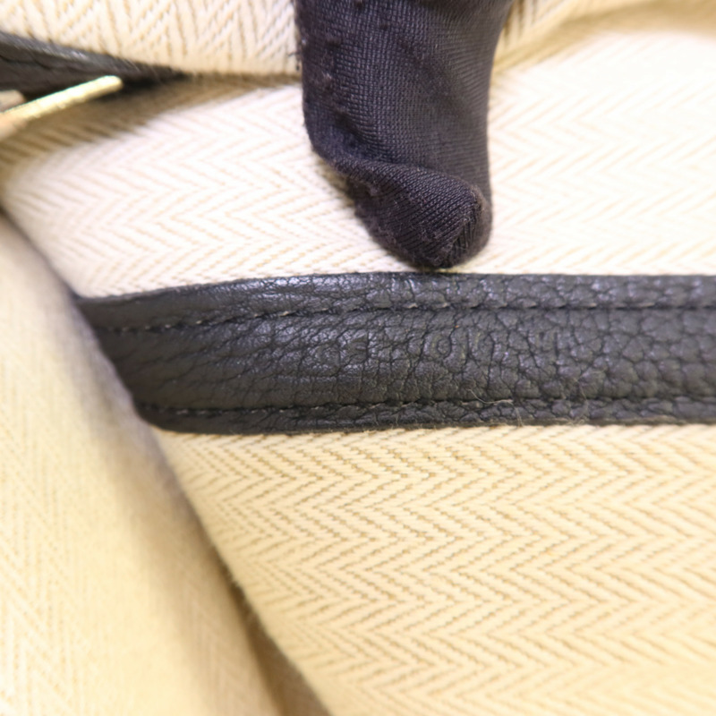 HERMES Negonda皮革Garden Party PM銀扣手挽袋Noir-7