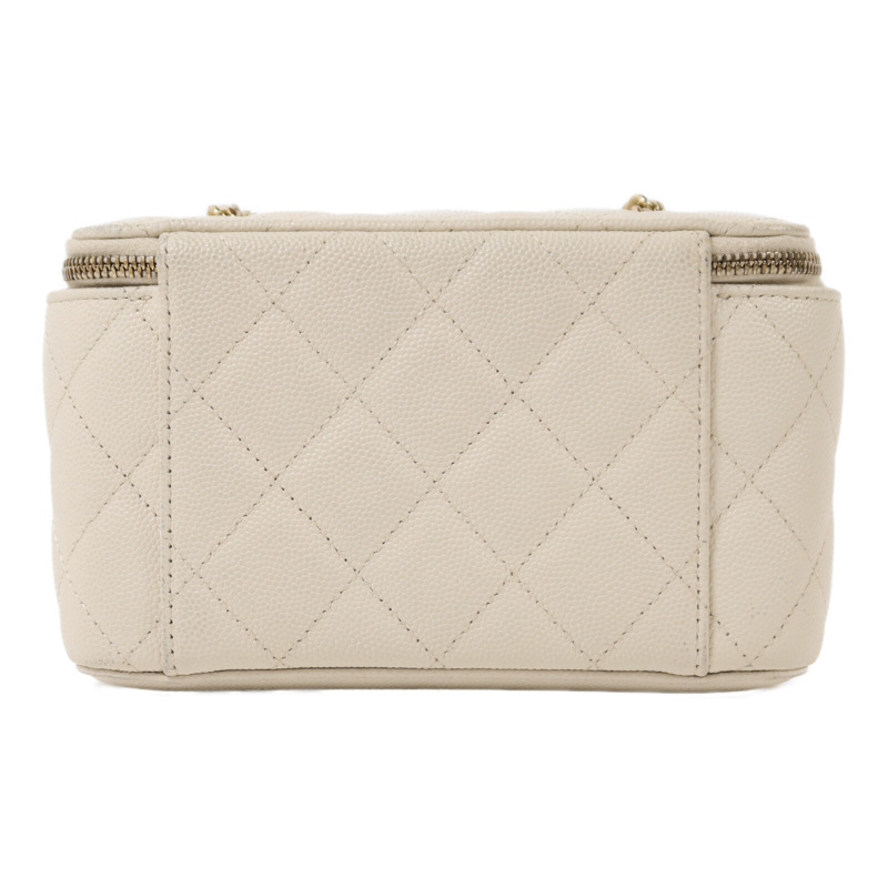 CHANEL 牛皮皮革Vanity Case金扣鏈帶肩背袋-1