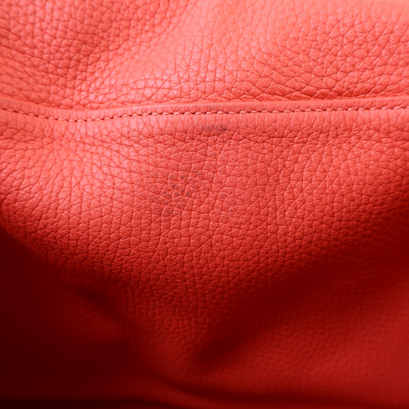 HERMES Clemence皮革Lindy 30銀扣手挽肩背兩用袋Rose Jaipur-18