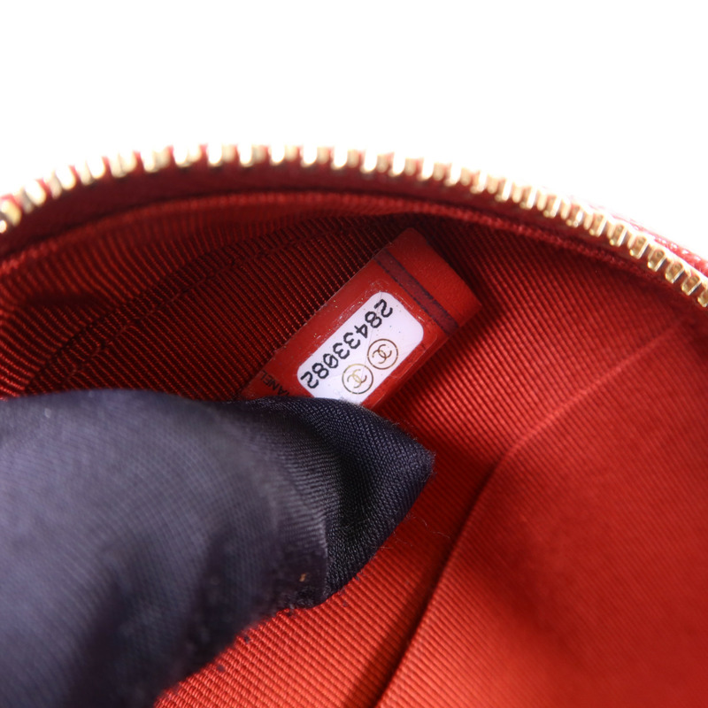 CHANEL 牛皮皮革Matelasse Round金扣鏈帶肩背袋-7