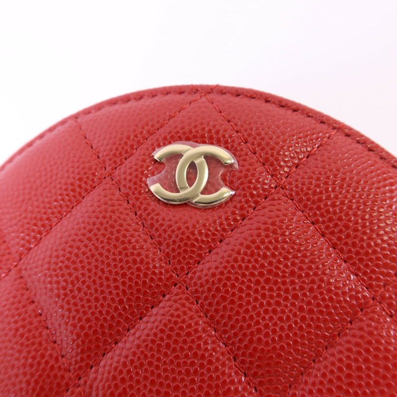 CHANEL 牛皮皮革Matelasse Round金扣鏈帶肩背袋-9