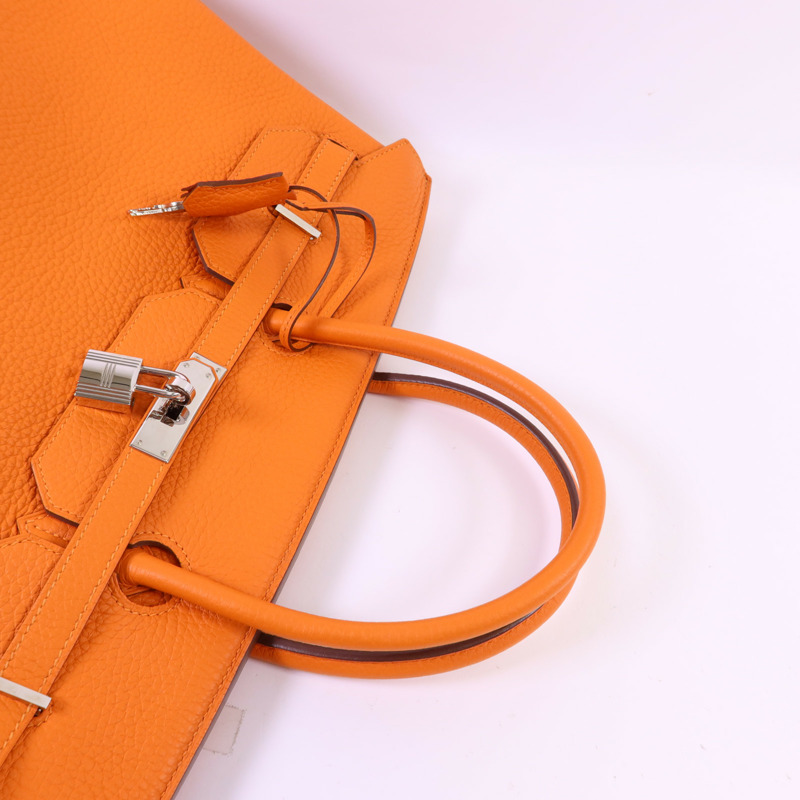 HERMES Togo皮革Birkin 40銀扣手挽袋-4
