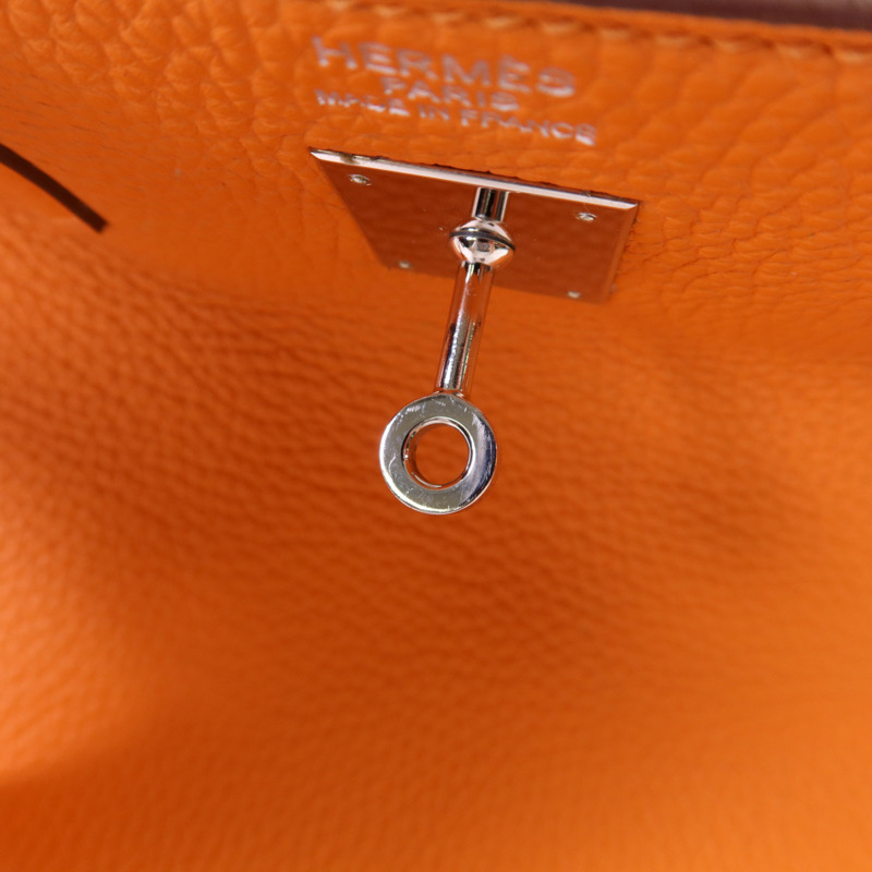 HERMES Togo皮革Birkin 40銀扣手挽袋-9