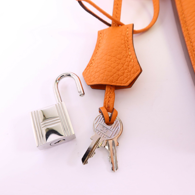 HERMES Togo皮革Birkin 40銀扣手挽袋-10