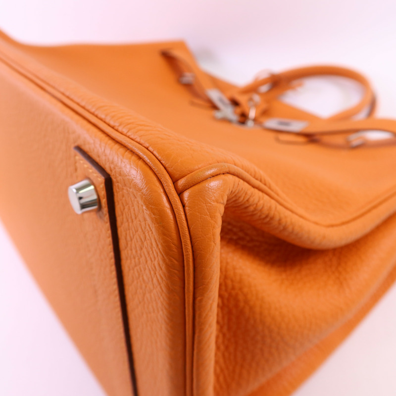 HERMES Togo皮革Birkin 40銀扣手挽袋-11
