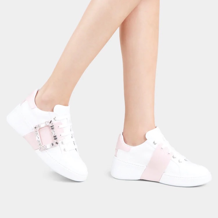 Roger Vivier 女士 Viv’ Skate Strass 鑽扣休閒運動鞋38跟高: 4.5cm-6