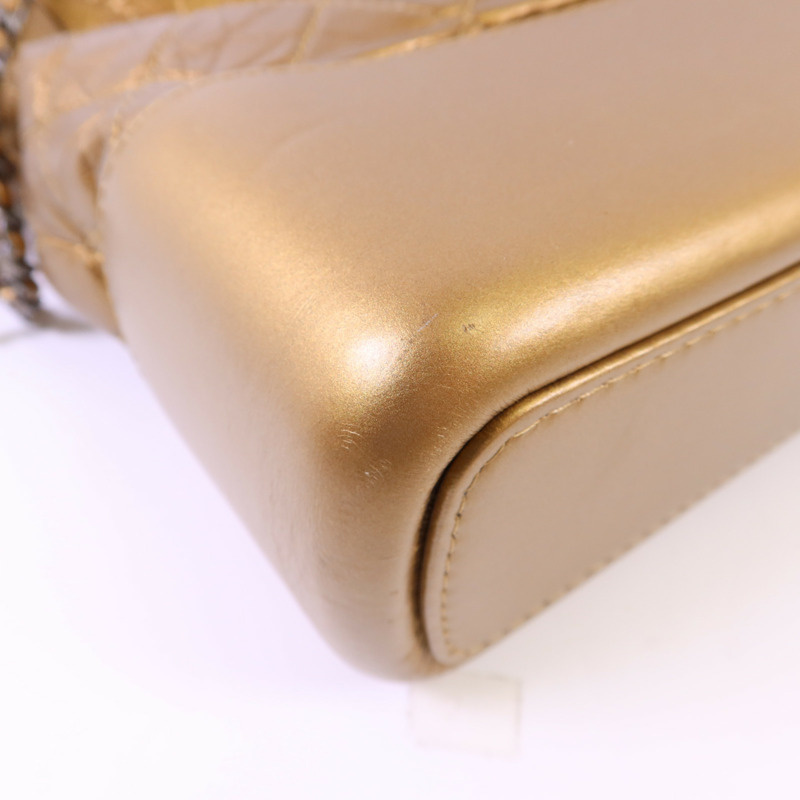 CHANEL 牛皮皮革Gabrielle Large鏈帶肩背袋-12